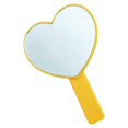 thumbnail image 1 of Becaristey Charming Heart Shaped Mirror Beauty Single Side Look Cute Yellow Style A 1Set, 1 of 6