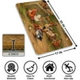 thumbnail image 5 of Mloabuc Rooster Door Mat Farmhouse Kitchen Mat Decor Kitchen Floor Mat, Washable Runner Rugs, Farmhouse Rooster Indoor Outdoor Decorations KitchenRug 17x29 Inch, 5 of 6