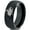 Black Dome Tungsten, variant on Tungsten Rabbit Bunny Small Pet Band Ring 8mm Men Women Comfort Fit Black Dome Polished
