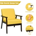 thumbnail image 4 of Giantex  Accent Chair, Mid-Century Modern Arm  Chair for Living Room, Bedroom, Yellow, 4 of 8