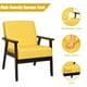 Giantex Chaise d'Appoint Fauteuil Moderne du Milieu du Siècle pour Salon, Chambre à Coucher, Jaune – image 4 sur 8