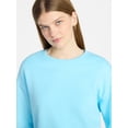 thumbnail image 4 of No Boundaries Oversized Fleece Sweatshirt with Long Sleeves, Women's XXS-4X, 4 of 5