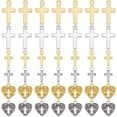 thumbnail image 1 of 120 piezas de dijes de 3 estilos con forma de corazón, colgantes de oro y plata para hacer joyas de Pascua, pulseras, collares, accesorios de disfraz, decoración de Ramadán y Eid Mubarak., 1 of 5
