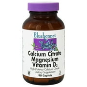 Bluebonnet Calcium Citrate Magnesium Plus Vitamin D3, 90 Ct