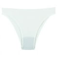 thumbnail image 2 of Swuxness Women's Low Waist Thong Briefs, Panties for Women, Women's Solid Color Seamless Comfortable Breathable Thin Low Briefs Panties White, XL, 2 of 3