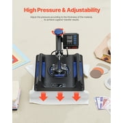 VEVOR Heat Press Machine 8 in 1 Combo, Heat Press 15x15 in, Swing Away T Shirt Printing Machine Digital Control, Multifunction Transfer Machine Sublimation, for T-Shirt Hat Cap Mug Plate, Blue