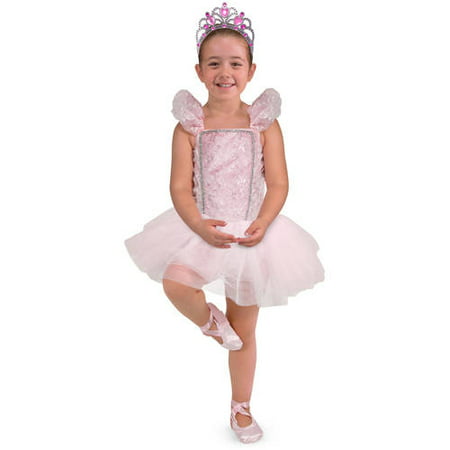 Melissa & Doug Ballerina Role Play Costume Set (6 pcs) - Includes Ballet Slippers, Tutu