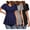 Black/Navy Blue/Grey, variant on Weardear 3 Packs Womens Maternity Shirts Flying Short Sleeve V Neck T-Shirt Summer Empire Waist Pregnancy Tops