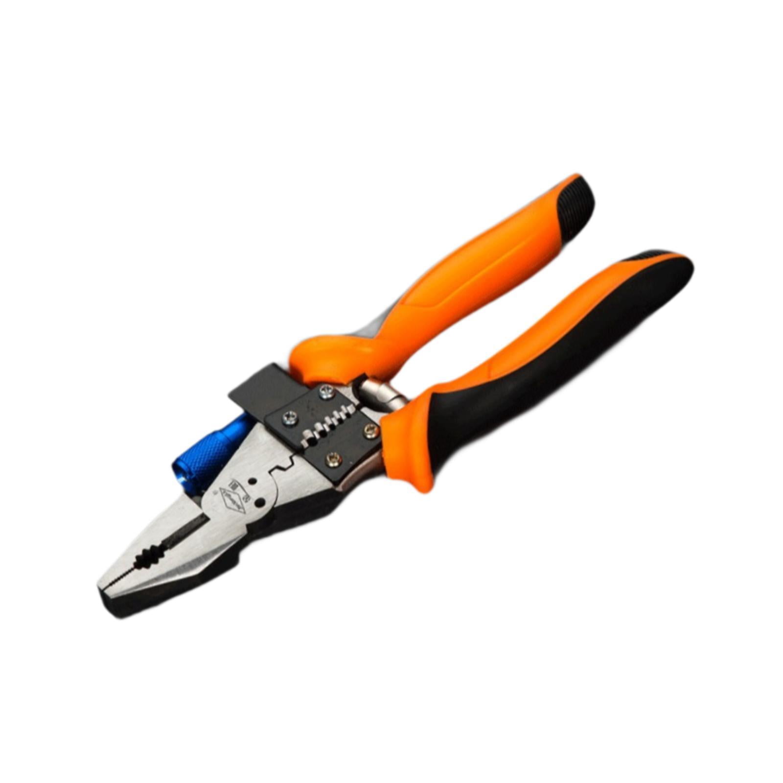 figatia Multifunctional Wire Electrical Stripper Crimping Pliers Metal Tool Practical Sturdy Wire Cutter for Household Appliances DIY Steel Wire Pliers