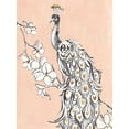 thumbnail image 2 of Warren, Annie 12x14 Gold Ornate Wood Framed with Double Matting Museum Art Print Titled - Peacock in Gold II, 2 of 4