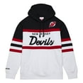 thumbnail image 2 of Men's Mitchell & Ness White/Black New Jersey Devils Head Coach Pullover Hoodie, 2 of 5