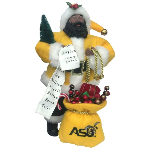 12 inch Alabama State Hornets Santa - yellow