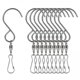 thumbnail image 1 of 2x 10 Piezas Ganchos Giratorios S Clips 360 &deg; Colgantes Giratorios Alimentadores de Pájaros Cortavientos, Resistentes a La Corrosión, 1 of 8