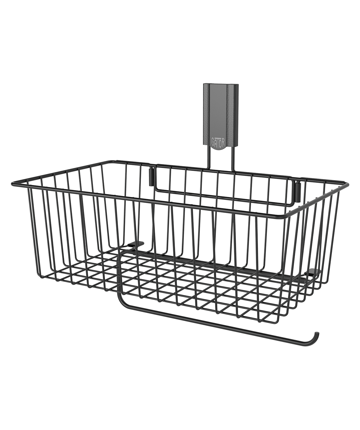 GATOR MAGNETICS Utility Basket with Towel Bar Black - 35lb Capacity
