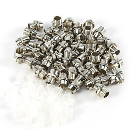 

50 pcs Silver Color 5mm LED Holders Panel Display Thread Mount Size 8mm