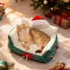 thumbnail image 5 of Sofá Cama Navideño para Mascotas | Cama Semicerrada para Gatos y Perros | Desmontable y Lavable | Ideal para El Invierno | Verde | 50 X 35 X 25 Cm, 5 of 6