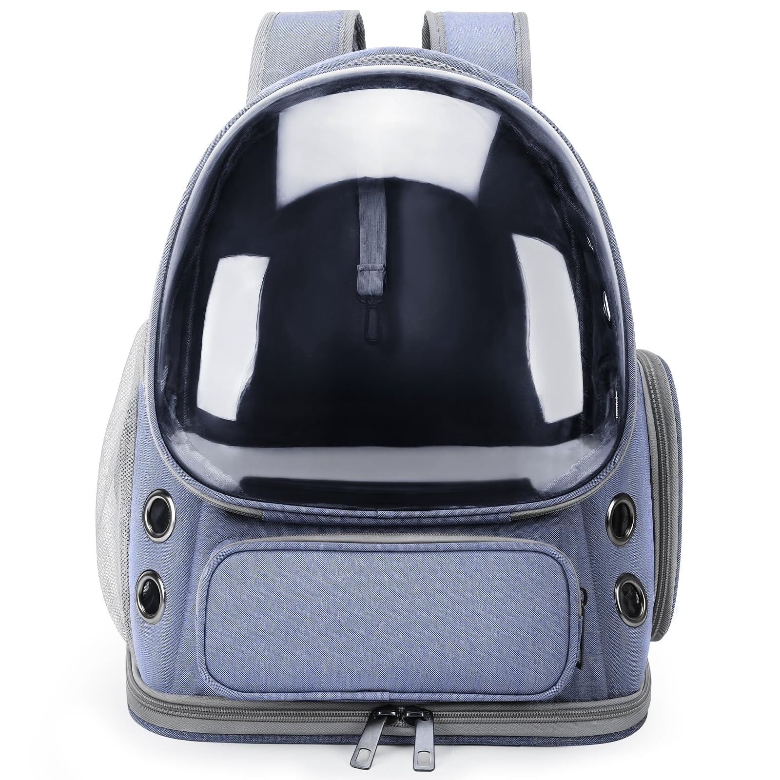 Cat Backpack Carrier, Breathable Cat Carrier Large Space Bubble Pet Backpack for Kitty Small Dog up to 15lbs, Transparent & Foldable Pet Carrier for Travel Hiking