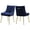 Blue, variant on 2PCS Velvet Dining Chairs, Upholstered Velvet Accent Chairs, Mid Century Modern Chairs for Dining/Kitchen/Living Room, Light Grey