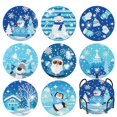 thumbnail image 1 of Festive Christmas Placemat Acrylic Cork Snowman Snowflake Santa Holiday Table Enhance Dining Experience, 1 of 8
