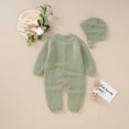 thumbnail image 2 of Baby Rompers Long Sleeve Infant Boys Girls Jumpsuits Clothes Autumn Solid Knitted Newborn Toddler Kids Overalls One Piece 0-18M, 2 of 5