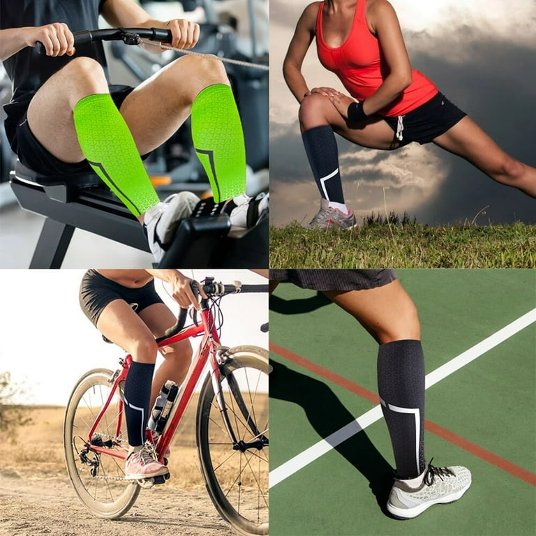 Sport Compression Calf Sleeves Leg Sock Running Hiking Cycling Leg Warmers Runners Shin Splint Varicose Vein Pain Relief type2 White M weight 45kg 65kg Walmart