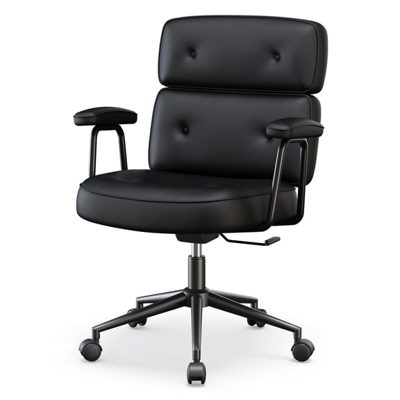 Edx Home Office Desk Chair Ergonomic Computer Chair with Lumbar Support Adjustable Height Rolling Swivel Executive Task Armrests Chair, Black