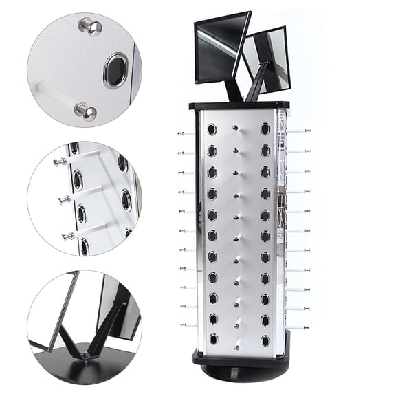 360° Rotating Sunglass Rack Glasses Display Stand, Commercial Eyeglass Sunglasses Turning Stand, Eyewear Holder Organizer for 44 Pairs, Counter Top for Glass Store, Jewelry, Reading Glasses