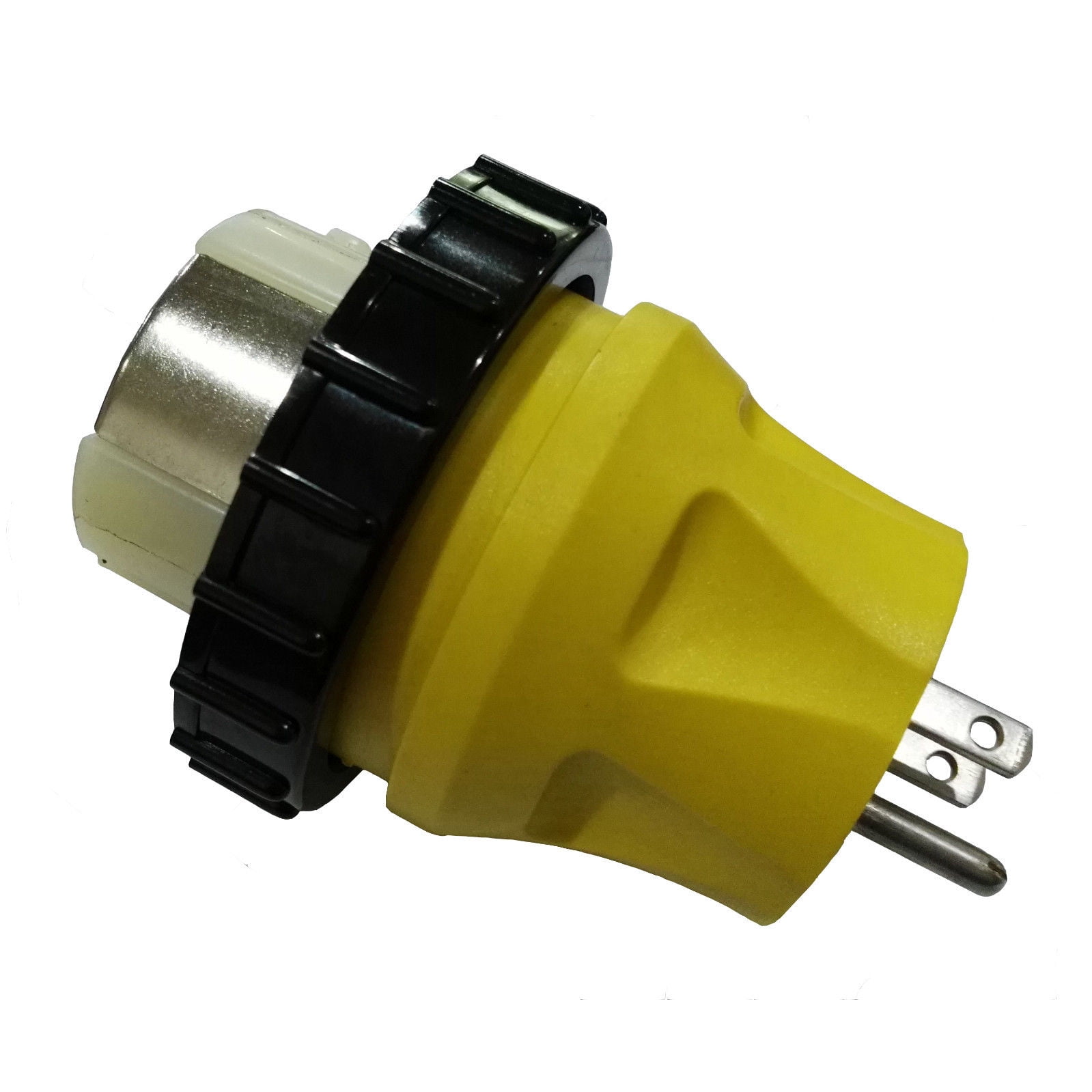 Marine 125/250v 50 Amp Female to 125v 15 Amp Male shore power pigtail adapter