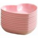 thumbnail image 1 of 10pcs Heart Shaped Dinner Plates Dinnerware Dishes Set 6 Inch Food Plate Saucers Tray Fruits Snack Bowls BPA Free (pink), 1 of 4