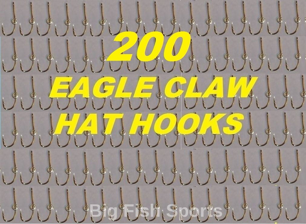 200 EAGLE CLAW HAT HOOKS Hat Pin/Tie Clasp GOLD PLATED FISH HOOK HAT