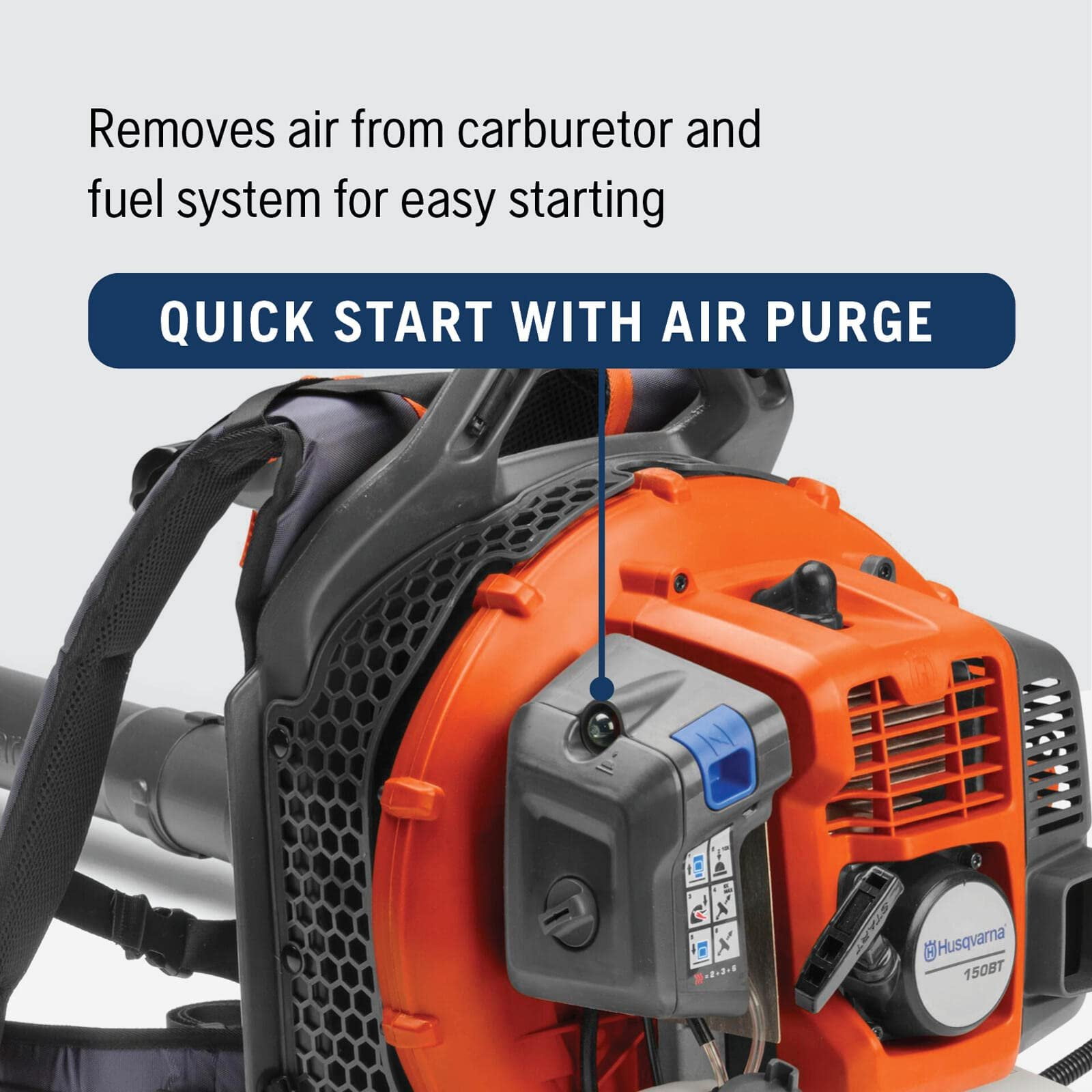 Husqvarna Gas Leaf Blower 150BT Backpack - 51cc 2-Cycle, 765 CFM, 270 MPH