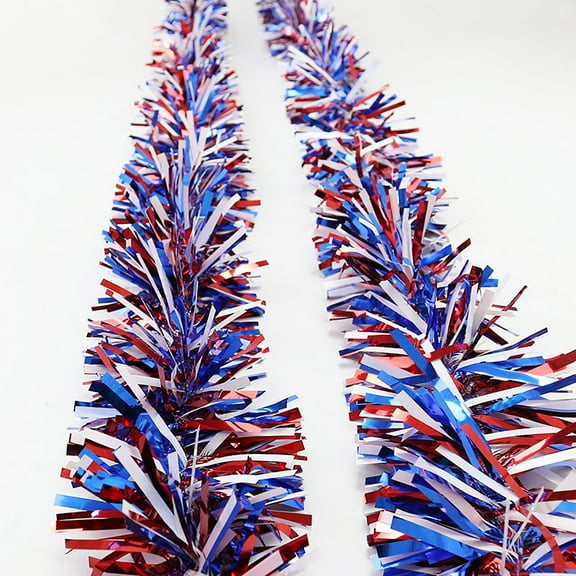 Patriots Party Supplies,Red White and Blue Decorations,Independence Day Decorations Holiday Decorations Blue Red Plastic Ribbon,Patriotic Decorations,25th Anniversary Decorations(6.7FT)