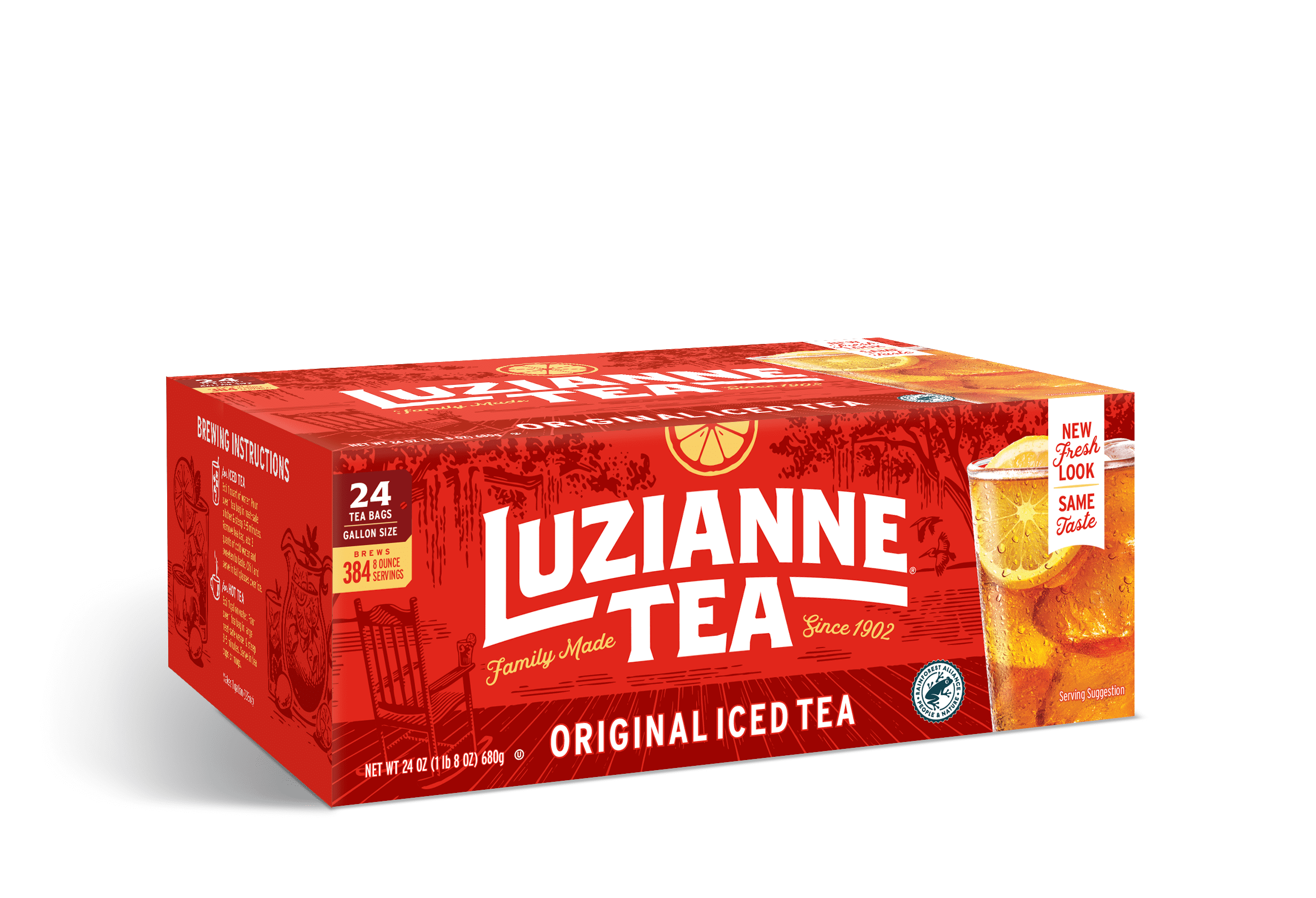 Luzianne Black Iced Gallon Tea Bags, 24 Count