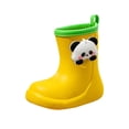 thumbnail image 4 of Kcolen Kids Cute Panda Rain Boots 3D Charm Waterproof Non- Outdoor Rain Shoes for Toddler Boys Girls, All Season Ages 2-11 Yellow, 4 of 7