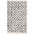 thumbnail image 1 of Unique Loom Hygge Shag Geometric Plush & Cozy Rug 5' x 8' Rectangle Gray/Ivory, 1 of 1