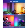 thumbnail image 2 of Lampe sur Pied Dorée avec Télécommande, Lampe d'Angle LED RVB en Aluminium avec Alexa, Lampe sur Pied 1600 Lumens avec Synchronisation Musicale Bricolage et 16 Millions de Couleurs, Gradation Intelligente, 2 of 7