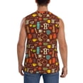 thumbnail image 4 of Lsque Retro Coffee Print Men's Cotton Blend Sleeveless Muscle Shirts (S-3XL)- Moisture Wicking, Odor Protection, UPF 30+,Large, 4 of 8