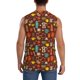 thumbnail image 4 of Fotbe Retro Coffee Men's Camiseta sin Mangas Estampada para Hombres, Playera Casual para Gimnasio, Entrenamiento, Playa-Large, 4 of 7