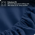 thumbnail image 4 of Bare Home Ensemble 5 Pcs Bed-in-a-Bag - Très Grand Simple, Bleu Foncé avec Ensemble de Draps Bleu Foncé, 4 of 7