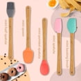 thumbnail image 2 of Zhuge 5 espátulas de silicona, mini espátulas de goma con mango de madera, juego de espátulas de silicona resistentes al calor, utensilios de cocina antiadherentes para hornear, 2 of 5