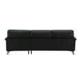 thumbnail image 3 of ACME Eilene Contemporary Top Grain Leather Upholstered Sofa in Black, 3 of 6