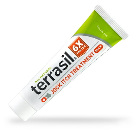 Terrasil® Jock Itch Treatment MAX Strength with All-Natural Activated Minerals® Relieves Jock-Itch 6X Faster (14gm Tube (Best Way To Relieve Itching)
