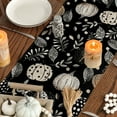 thumbnail image 5 of Sm:)e Vintage Black Pumpkin Fall Table Runner 13x72 Inch, Decorative Autumn Harvest for Kitchen Dining Home Party Decorations, 5 of 7