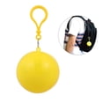 thumbnail image 5 of Himition 4 Pcs Disposable Ball Poncho Unisex Easy Carry Keyring Ball Raincoat Rain Poncho Rainwear Keyring Ball Practical (White, Yellow, Red, Green), 5 of 5