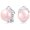 Pink, variant on Womens Button Style Freshwater Pearl Clip-On Earrings Sterling Silver Non-Pierced Ears