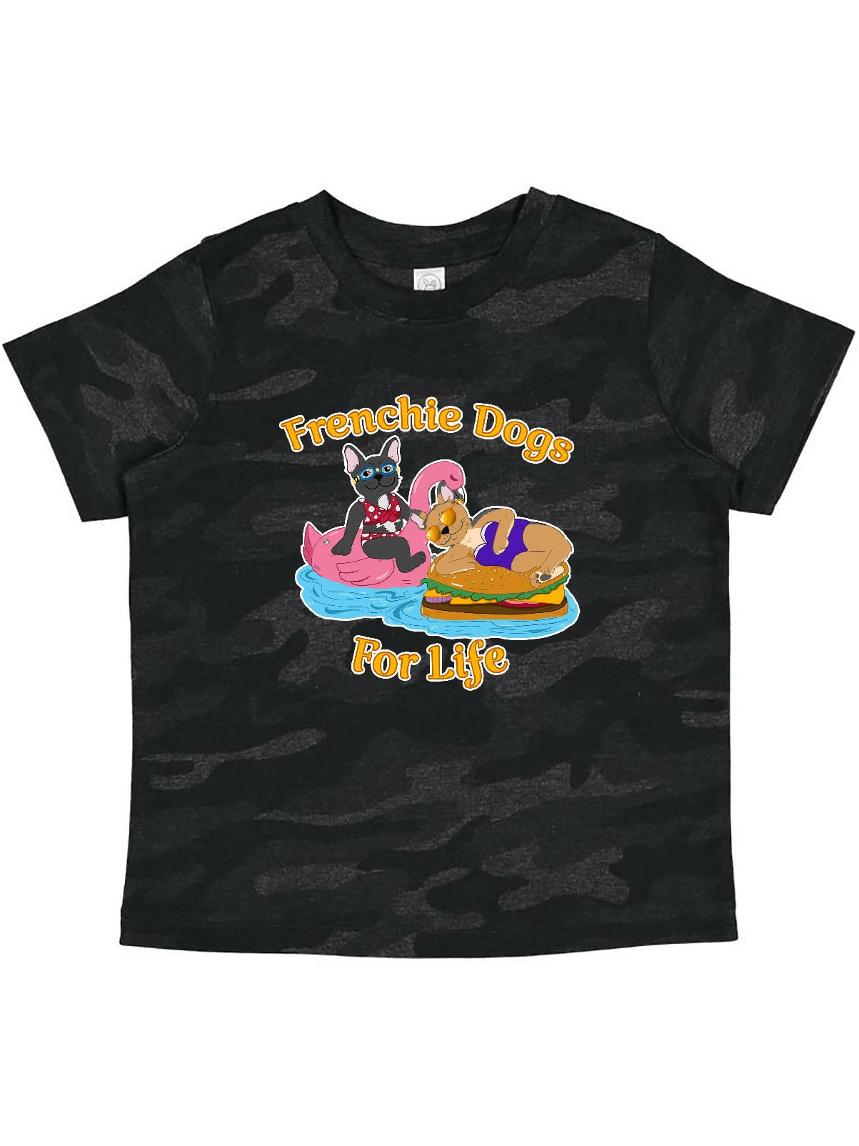 inktastic Cute French Bulldogs on Pool Floaties Frenchie Dogs Toddler T-Shirt inktastic Cute French Bulldogs on Pool Floaties Frenchie Dogs Toddler T-Shirt