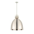 thumbnail image 2 of Innovations Lighting  Newton Metal Bell - 1 Light 16" Stem Hung Pendant Polished Nickel, 2 of 5