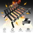 AMAGABELI GARDEN & HOME Fireplace Log Grate 30 inch Wrought Iron Fire