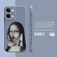 thumbnail image 3 of Case For OPPO RENO 8 7 9 6 7SE 5 4 4SE 4 3 4G 5G PRO PLUS Colour Simple Liquid Silicone Case Mona Lisa Art, 3 of 5