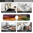 thumbnail image 5 of Wobogo Abstract Petal Pattern Faucet Drying Mat Set of 2 Sponge Material Absorbs Water Quickly Kitchen Sink Countertop Splash Guard 14×5.5in, 5 of 9